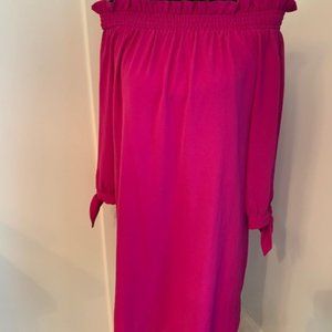 Never Worn Hot Pink Off-the-Shoulder Dress Size 10